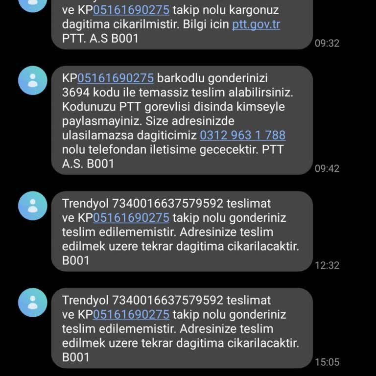 Trendyol Dağıtıma Çıkıp Gelmeyen Kargo