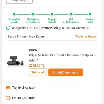 Trendyol'dan Satın Aldığım Araç Kamerasının Satıcısına Ulaşamıyorum