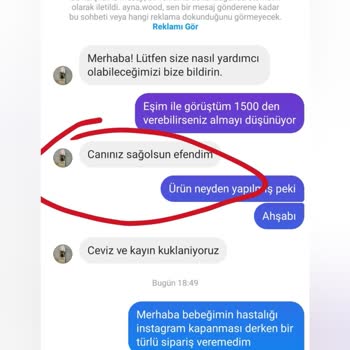 erdogdu.ayna Instagram Üzerinden Ayna Siparişi Sorunu