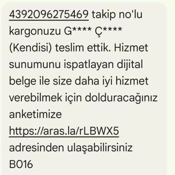 Aras Kargo'nun Yanlış Telefon Numarasını İşleme Alması
