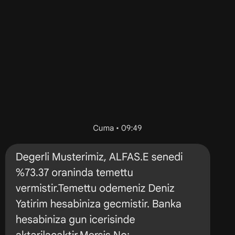 Denizbank Temettü Ödemem Ya