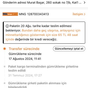 Temu MNG Kargo Gümrük Sorun Kimde