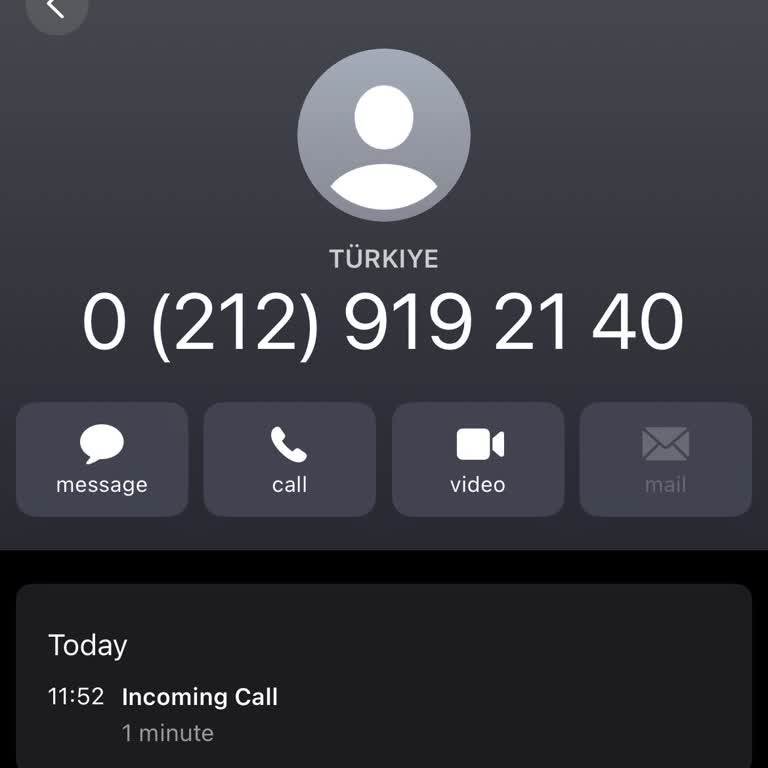 0212 919 21 40 Numaradan Şüpheli Arama