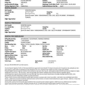 Türkiye Sigorta Mükerrer Olan DASK Poliçemi İpt Etmedi