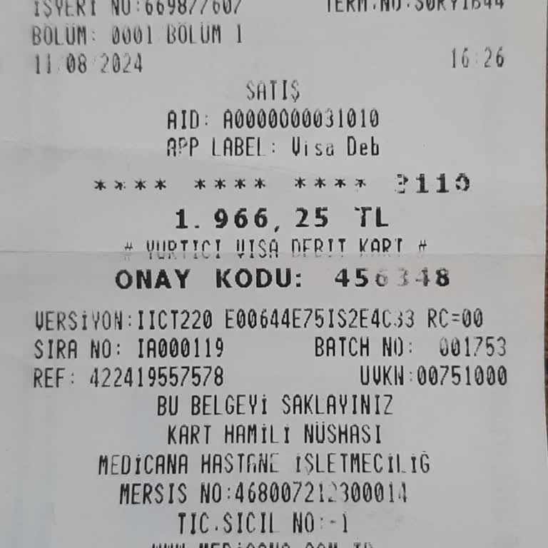 Medicana Sağlık Grubu Ataşehir Hastanesi Yanlış Provizyon Hk.
