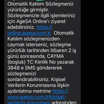 Agesa Talebim Olmamasına Rağmen Benden Habersiz Sözleşme Başlattı.