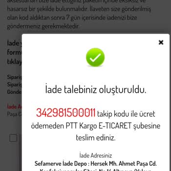Sefamerve PTT Kargo İle Anlaşma Sağlamaması