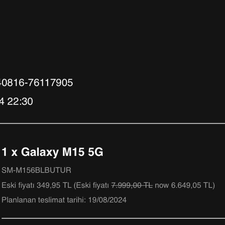 Samsung Eksik Ürün Gönderimi