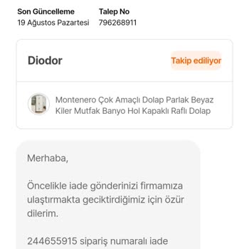 Hepsiburada'nın İademi Kaybettiğini Düşünüyorum. Paramı İade Edin