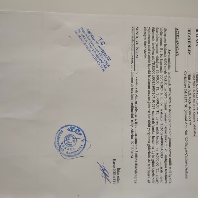 Hattuşa Vacation Thermal Club Hattuşa Ankara Ayaş Devre Tatil İptali