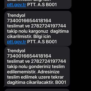 Gaziantep Şehitkamil PTT Kargo Dağıtım Teslim Olmaması