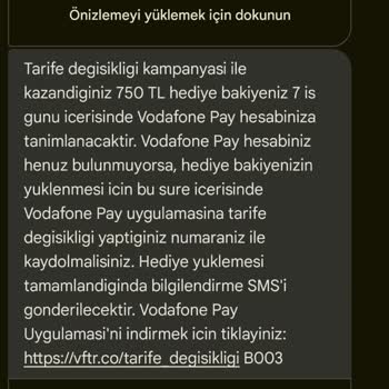 Vodafone Pay Vodafone Tarife Değişikliği Ve Eksik Hizmet