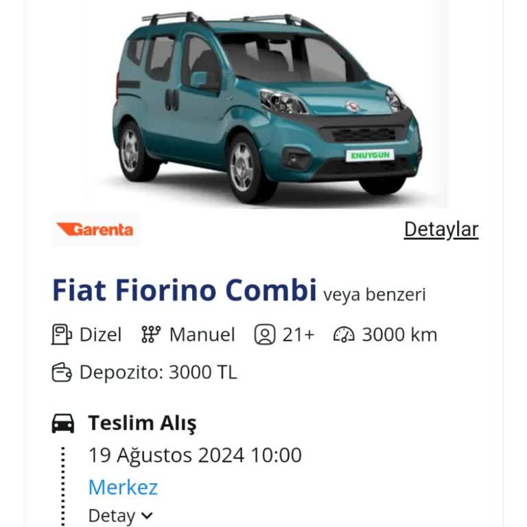Enuygun.com Kiraladığım Aracı Vermediler