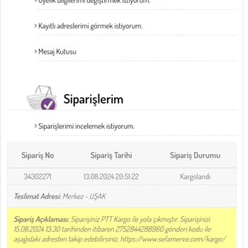 Sefamerve Kargom Yok Kimseye Ulaşamıyorum