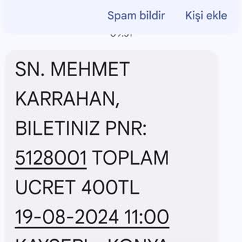 Yeni Aksaray Yanlış Koltuk Numarası Ve Uygunsuz Davranışlar