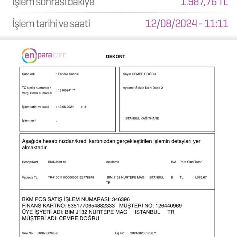 BİM Para İadesi Yapılmaması