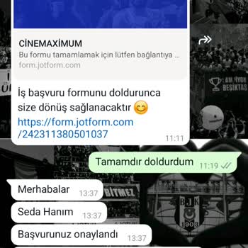 Jotform üzerinden casinomaximum ile ilgili Yanıltıcı Sinema Bileti Mesajı