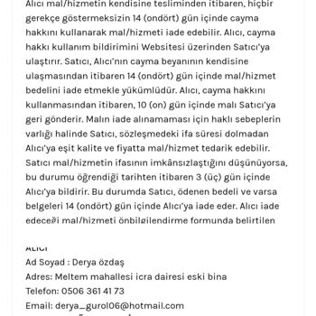 By Tuğçe Kaya Kusurlu Ürün Ve Ücret İadesi Yapılmaması