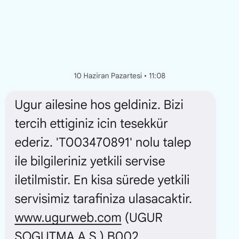 Uğur Soğutma Su Arıtma Cihazı Bakım Süreci Değerlendirmesi