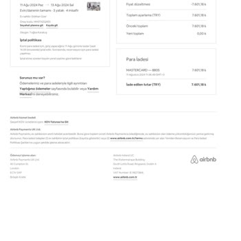 Airbnb İade Süreci Hakkında Sorun Yaşıyorum