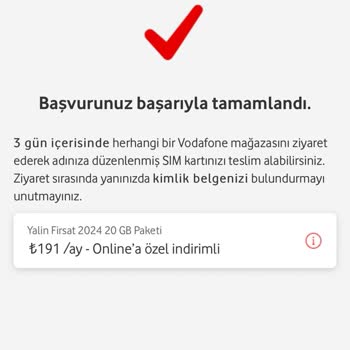 Vodafone Başvurum İptal Edildi ve Bilgilendirilmedim