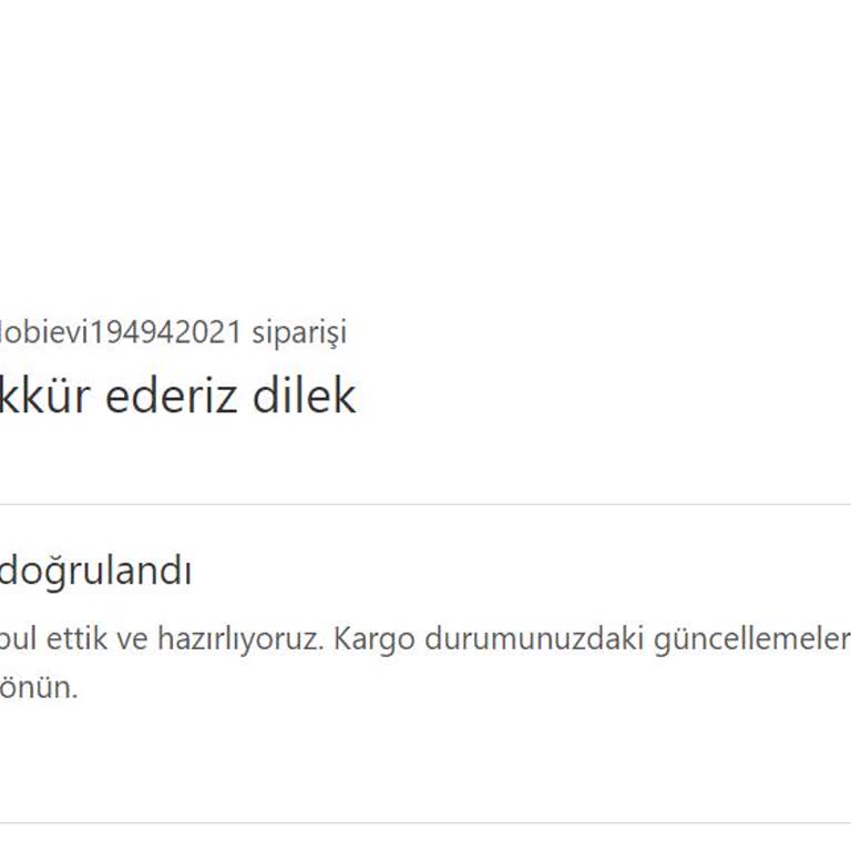 Mini Hobi Evi Siparişim 14 Gündür Gelmedi