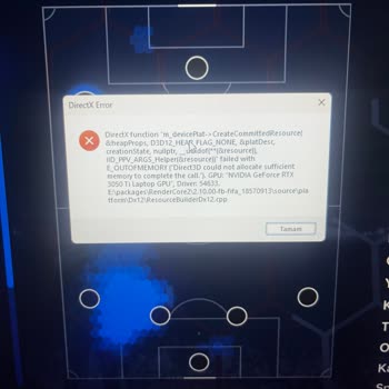 Nvidia GeForce RTX 3050 Ti DirectX Function Error and Charging Issue