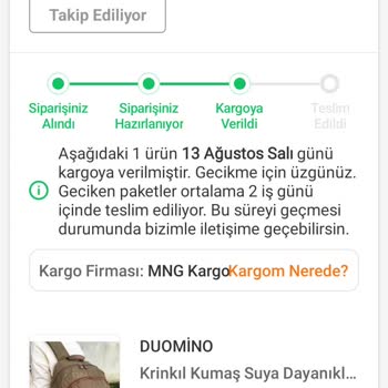 MNG Kargo Kargomdan Haber Yok