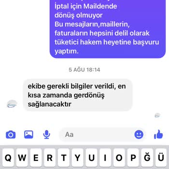 TURKISS Turkiss İnternet Sağlayıcısı İptal Sorunu