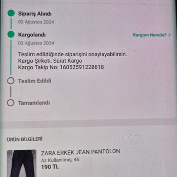 Sürat Kargo Akıbeti Belli Olmayan Kargom