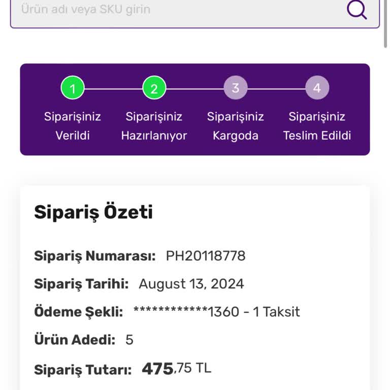 Gratis Geçtiysen Aldığım 5 Ürün 6 Gündür Siparişiniz Hazırlanıyor Aşamasında