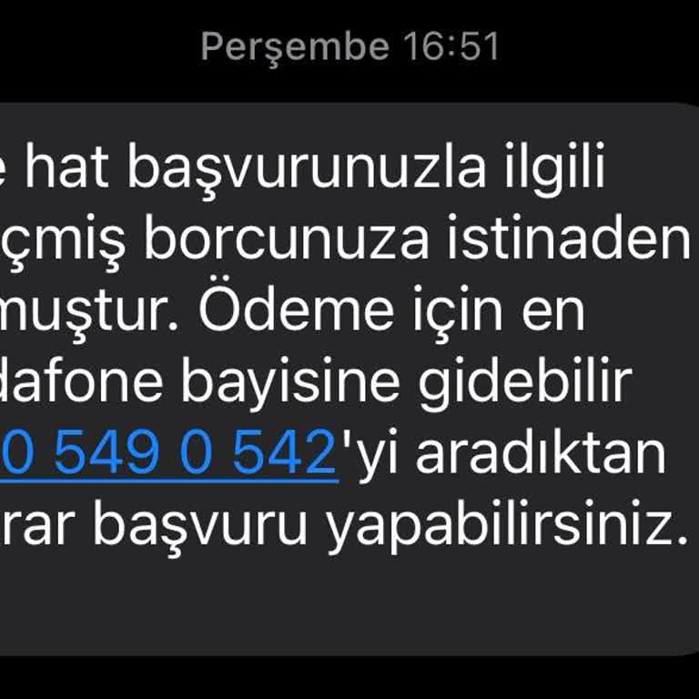 Vodafone'da Numara Taşıma Sorunu ve Yanıltıcı Borç Bilgisi