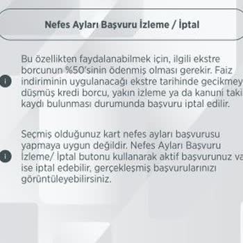 Ziraat Bankası Nefes Ayları Özelliğinin Kullanılamaması