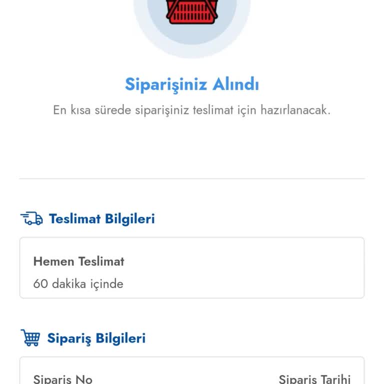 Cepte Şok Sipariş Getirmiyor