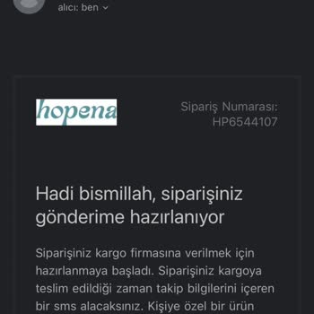 Hopena Siparişimi Teslim Etmiyorlar