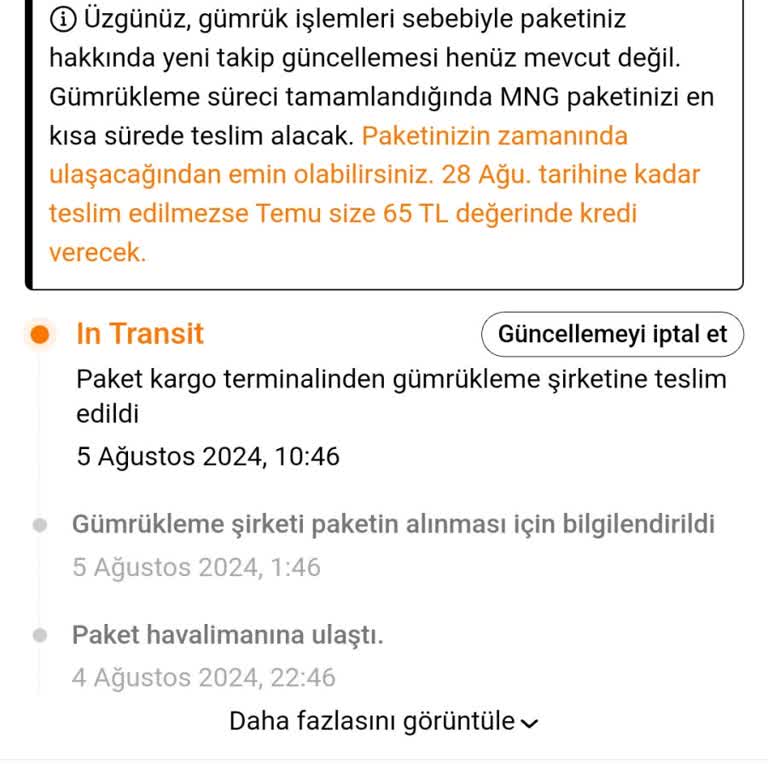 Temu Müşteri Memnuniyetsizliği Kargom Gelmiyor
