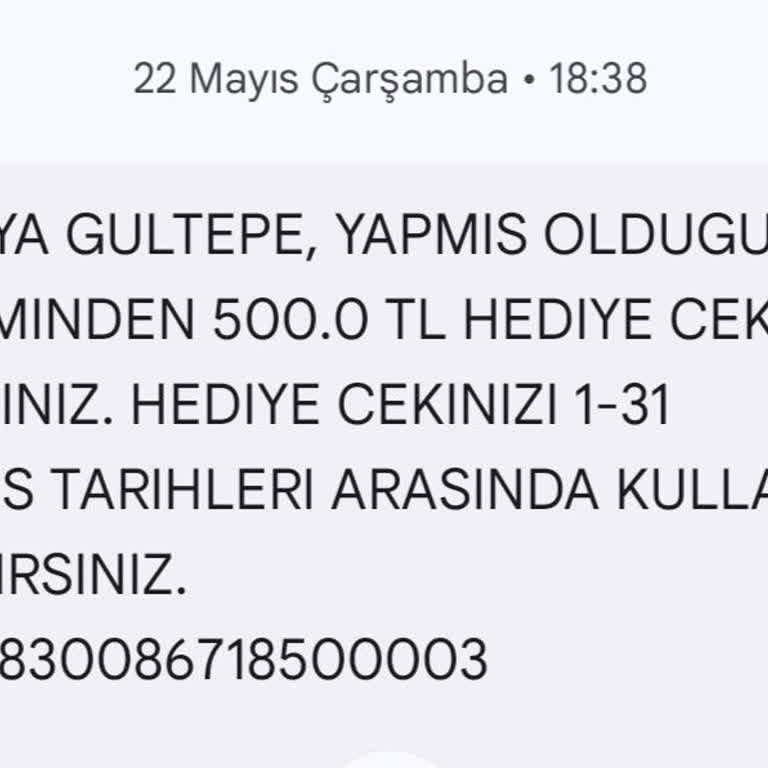 Taşpınar Alışveriş Merkezleri Taşpınar Temmuz Ayında Verdiği 500 TL Hediye Çekini Kullandırmıyor