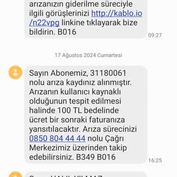 TÜRKSAT Kablo Net'in Hizmet Verememesi