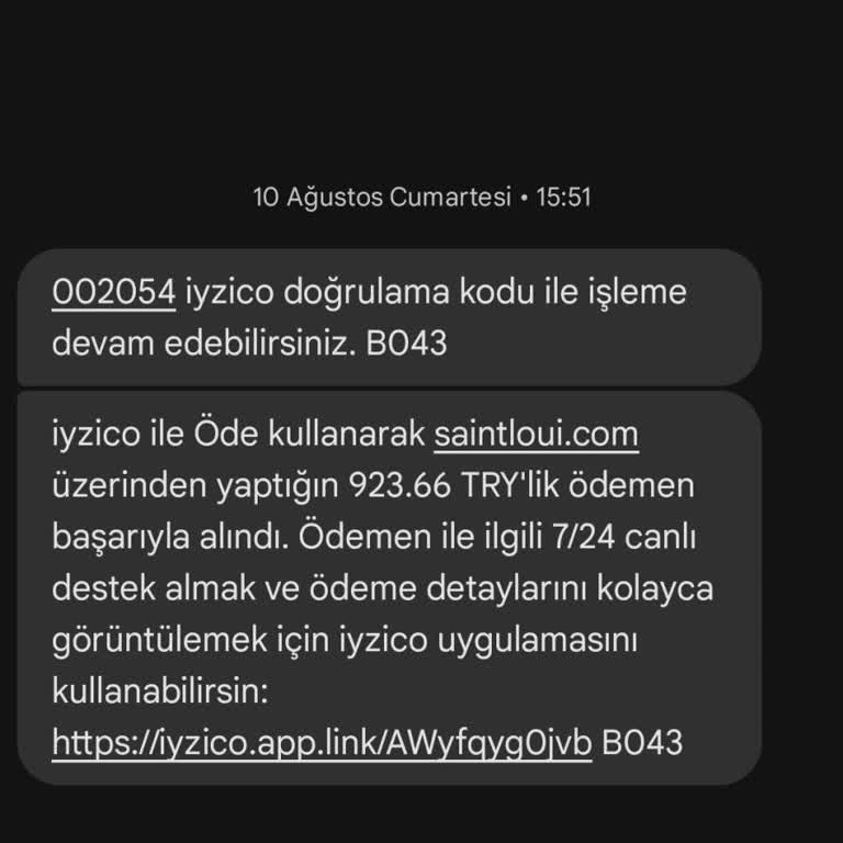 Saint Loui Saintloui.com Ürün Yola Çıkmadı.