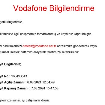 Vodafone Net Vodafone Kurumsal Paket İptal Etmiyor