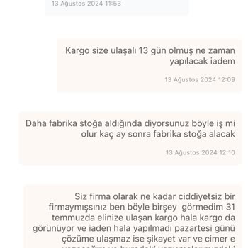 Koçtaş & Sandalie Firması Paramı İade Etmiyor