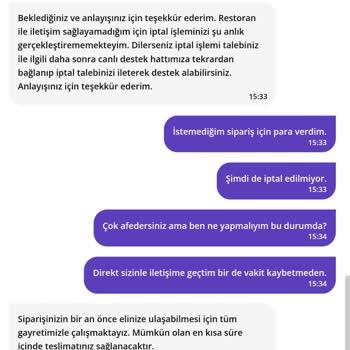 GetirYemek Getir Firması Müşterilerini Mağdur Ediyor