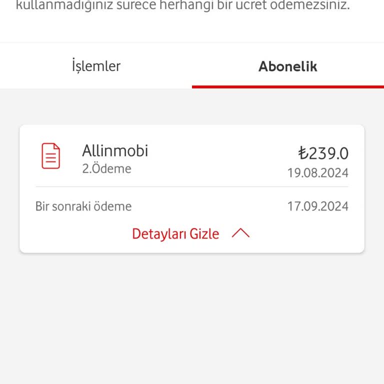 Bilgim Dışında Oluşan Allinmobi Üyeliği ve Fatura Sorunu