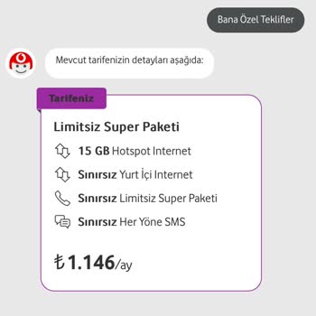 Vodafone Limitsiz Süper Paket Fiyat Artışı
