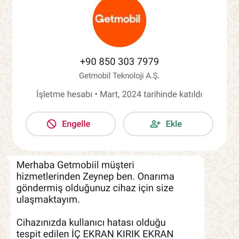 Getmobilden Alınan Telefon