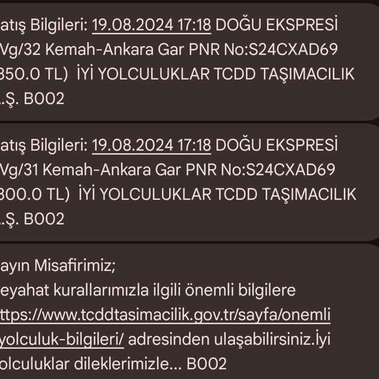 TCDD Demiryolları Taşımacılık Dan Yana Şikayetçiyim
