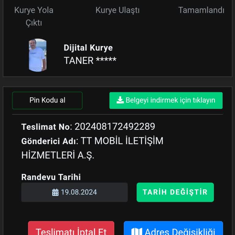 Dijital Kurye Dağıtıma Çıkmayan Sim Kart