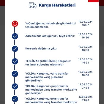 Aras Kargo Kargomun Dağıtım Sürecinde Yaşanan İptal Sorunu
