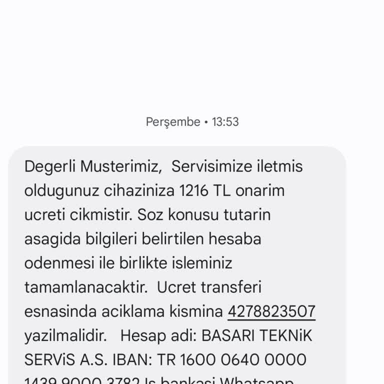 Samsung Yetkili Serviste Sigorta Olmasına Rağmen Para İstenmesi