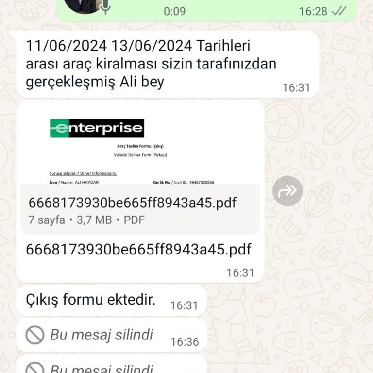 Enterprise Araç Kiralama Sürecinde Yaşanan Kötü Müşteri Hizmeti